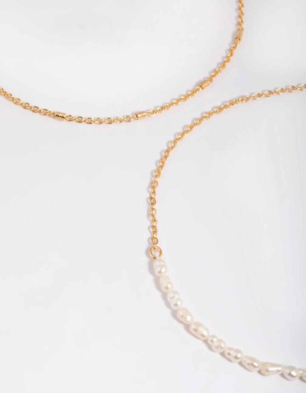 Gold Plated Freshwater Pearl Anklet - Image 2