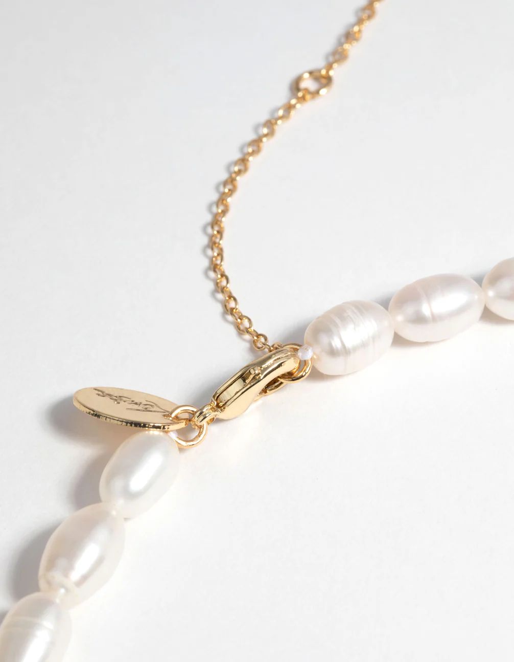 Gold Plated Necklace with Freshwater Pearls - Image 4