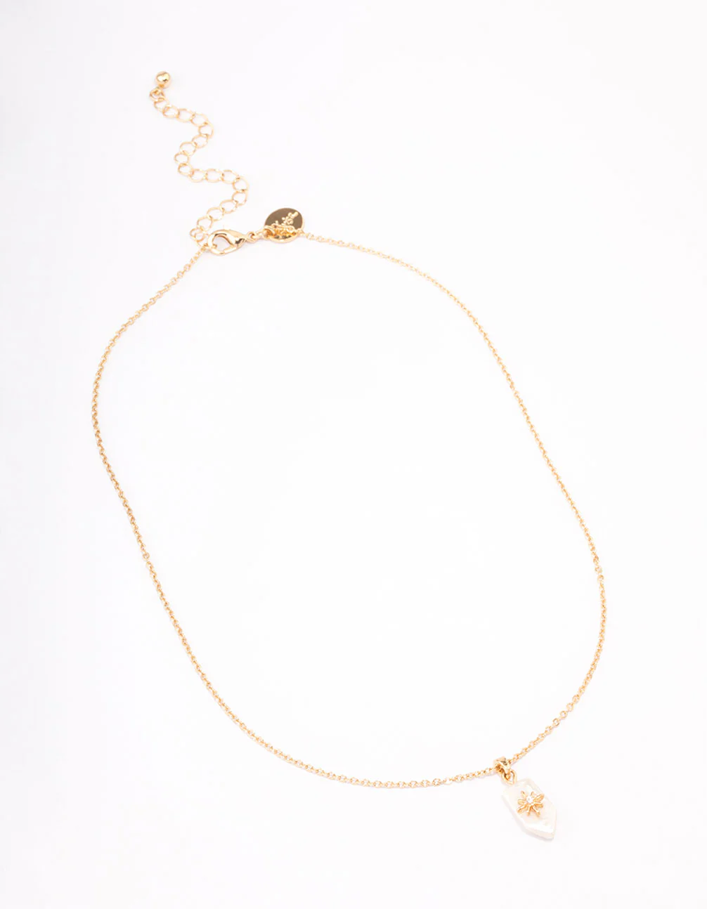 Gold Plated Freshwater Pearl Cubic Zirconia Celestial Necklace - Image 2