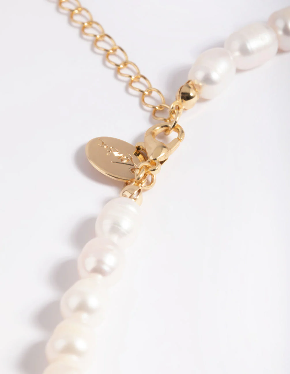 Gold Plated Freshwater Keshi Pearl Drop Necklace - Image 4