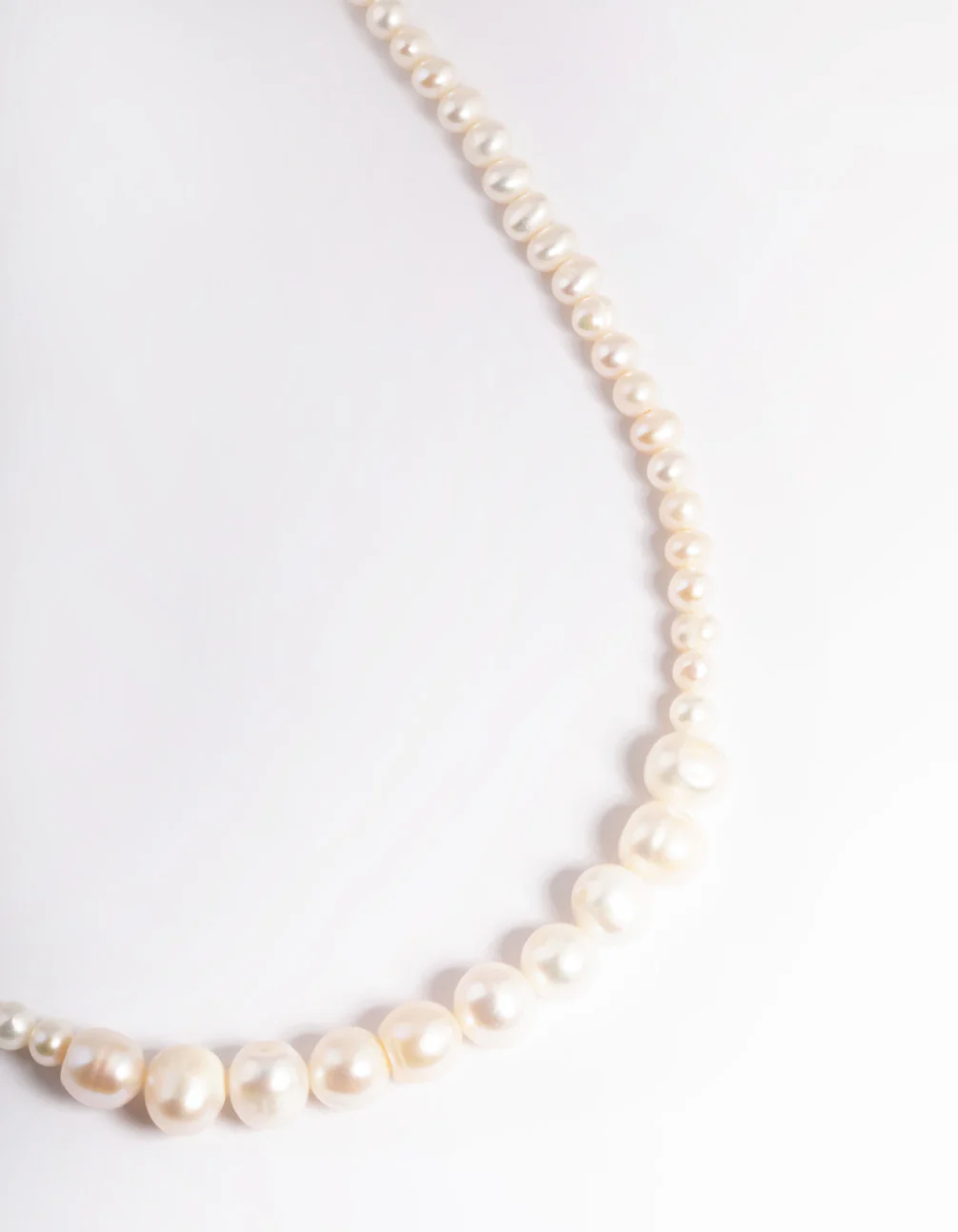 Gold Plated Gradual Freshwater Pearl Necklace - Image 2