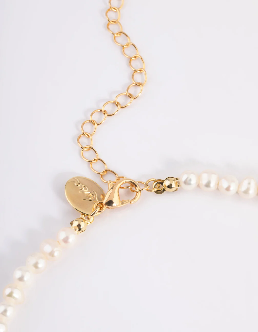 Gold Plated Gradual Freshwater Pearl Necklace - Image 4