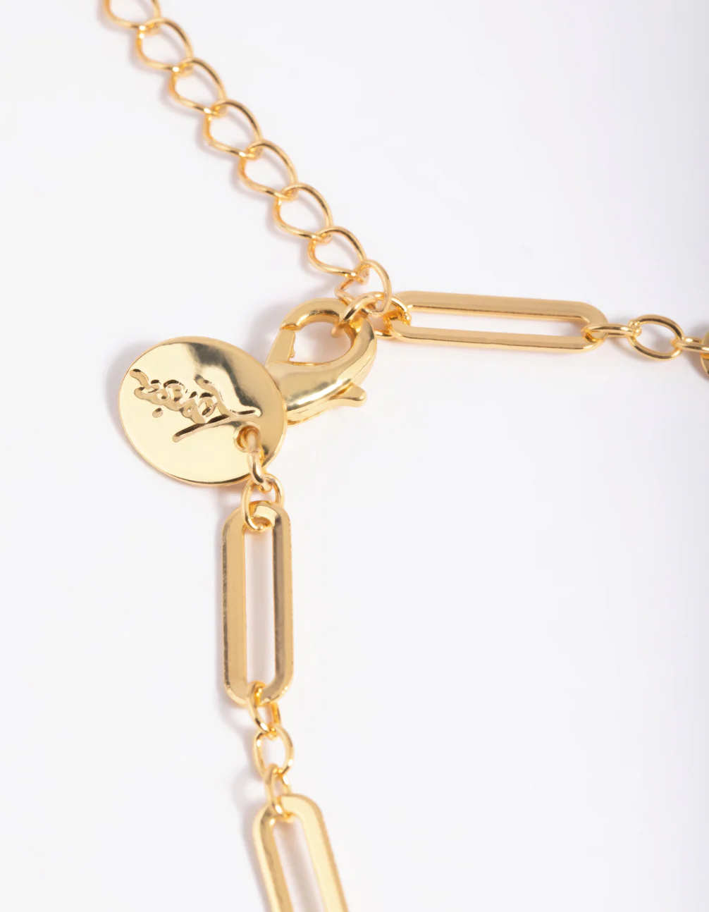 Gold Plated Freshwater Pearl Oval Chain Link Necklace - Image 4