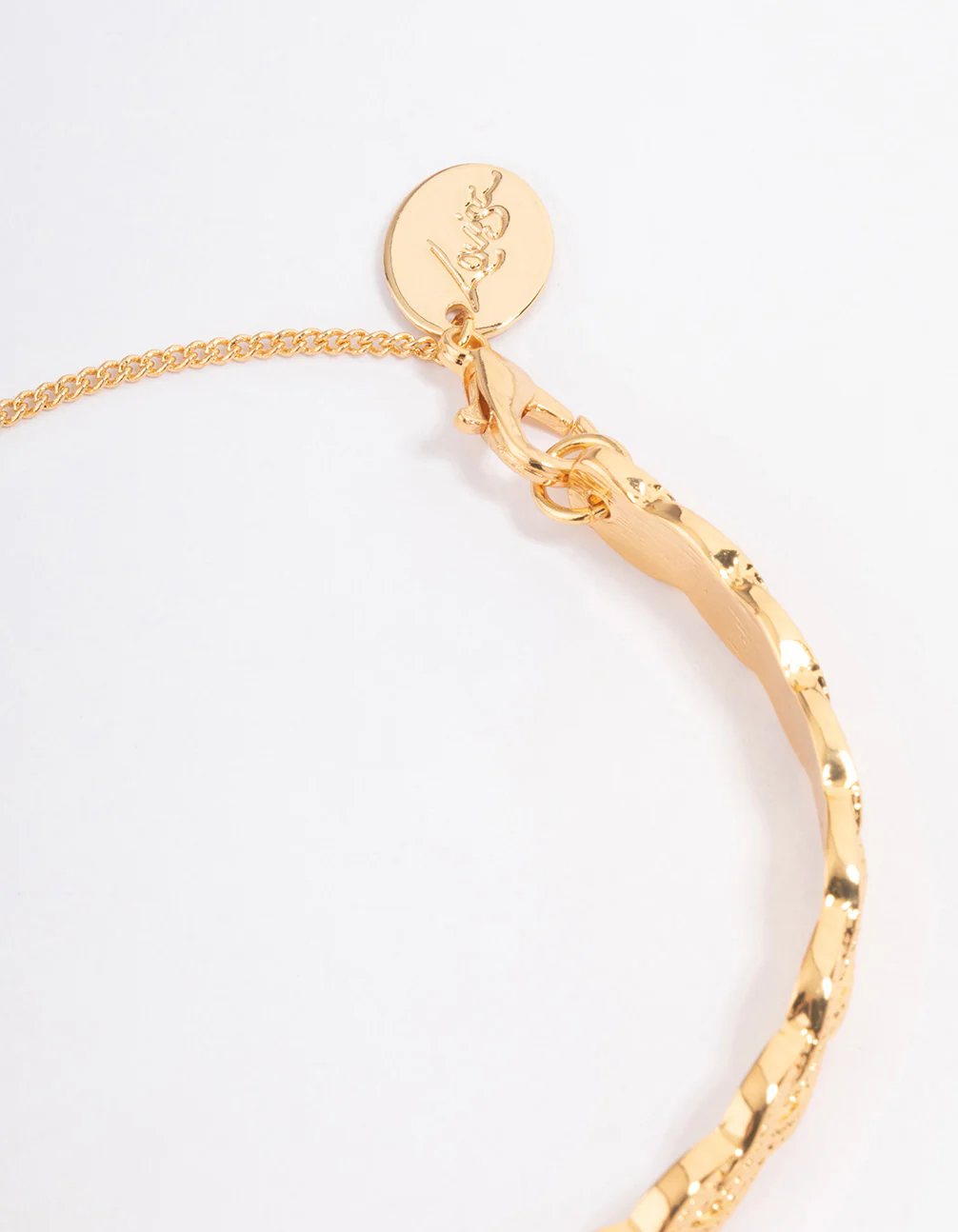 Gold Plated Twisted Weave Wrist Cuff - Image 3