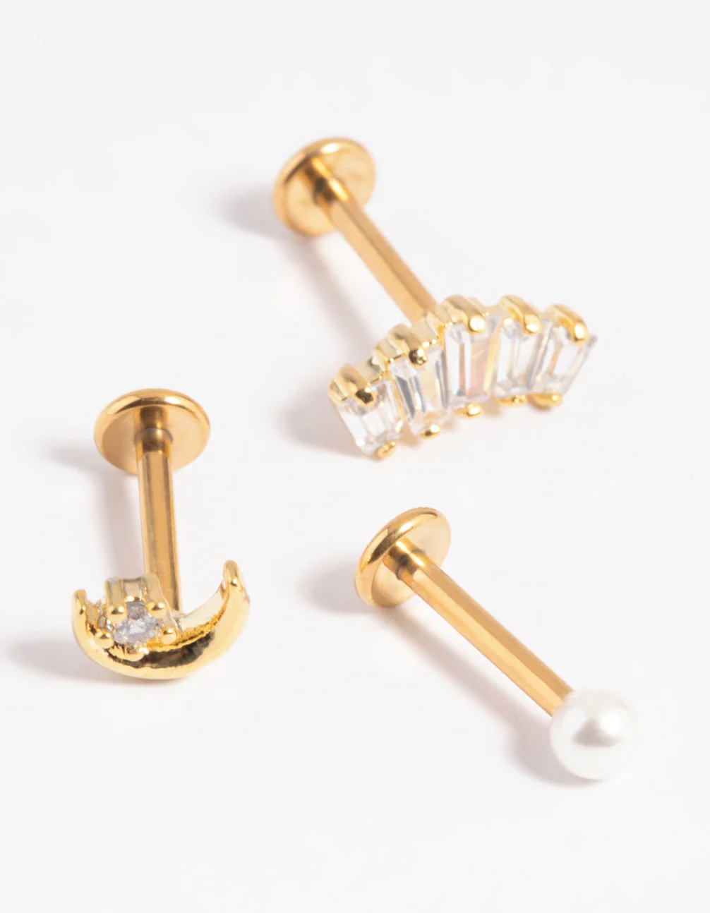 Gold Plated Surgical Steel Pearl Flat Back Pack - Image 3