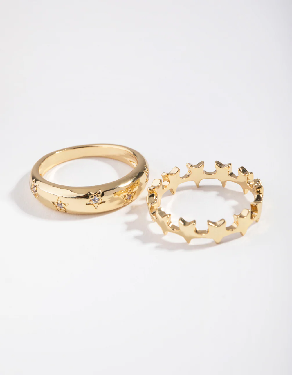 Gold & Silver Plated Oval Semi Precious Rings Pack - Image 2