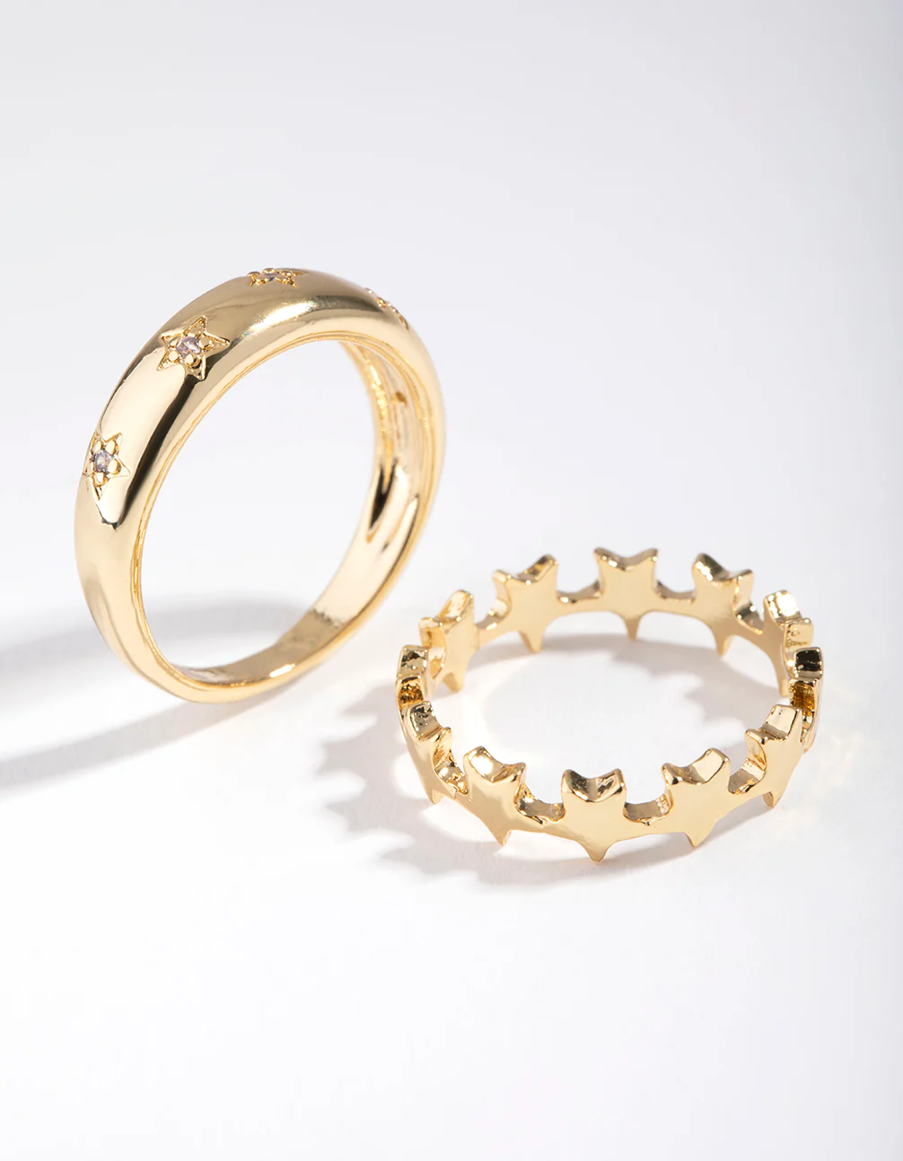 Gold & Silver Plated Oval Semi Precious Rings Pack - Image 3