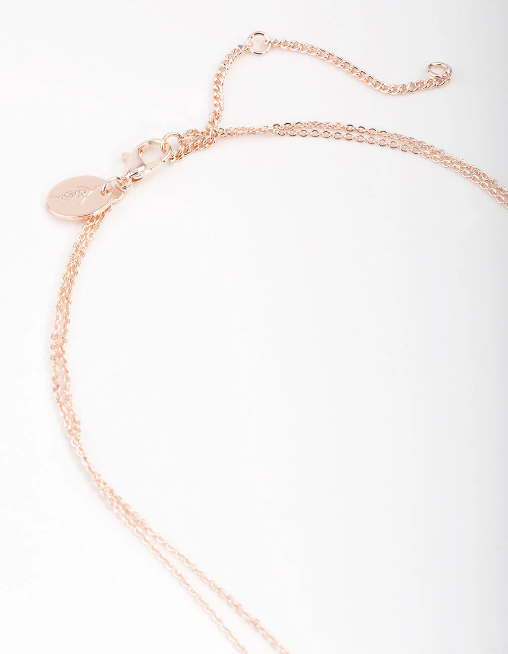 Rose Gold Plated Triple Star Drop Necklace - Image 3