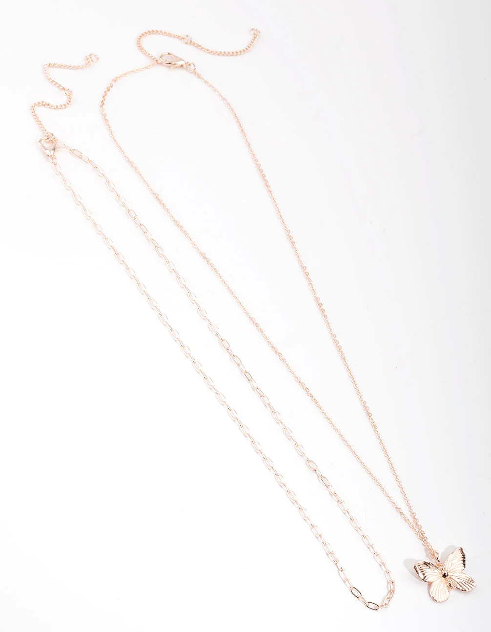 Rose Gold Plated Butterfly Necklace - Image 2