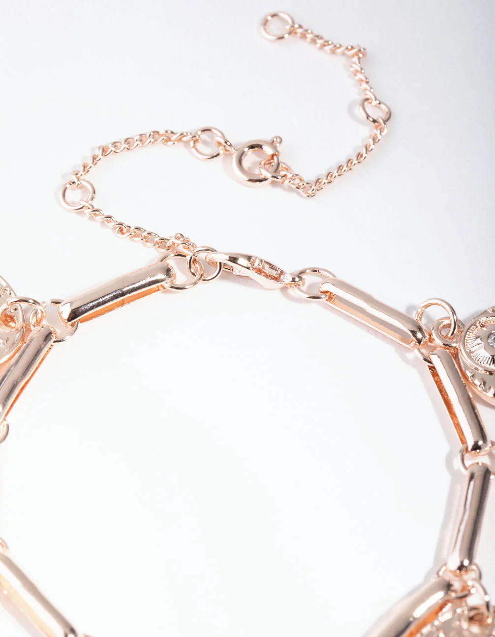 Rose Gold Plated Large Coin Bracelet - Image 3