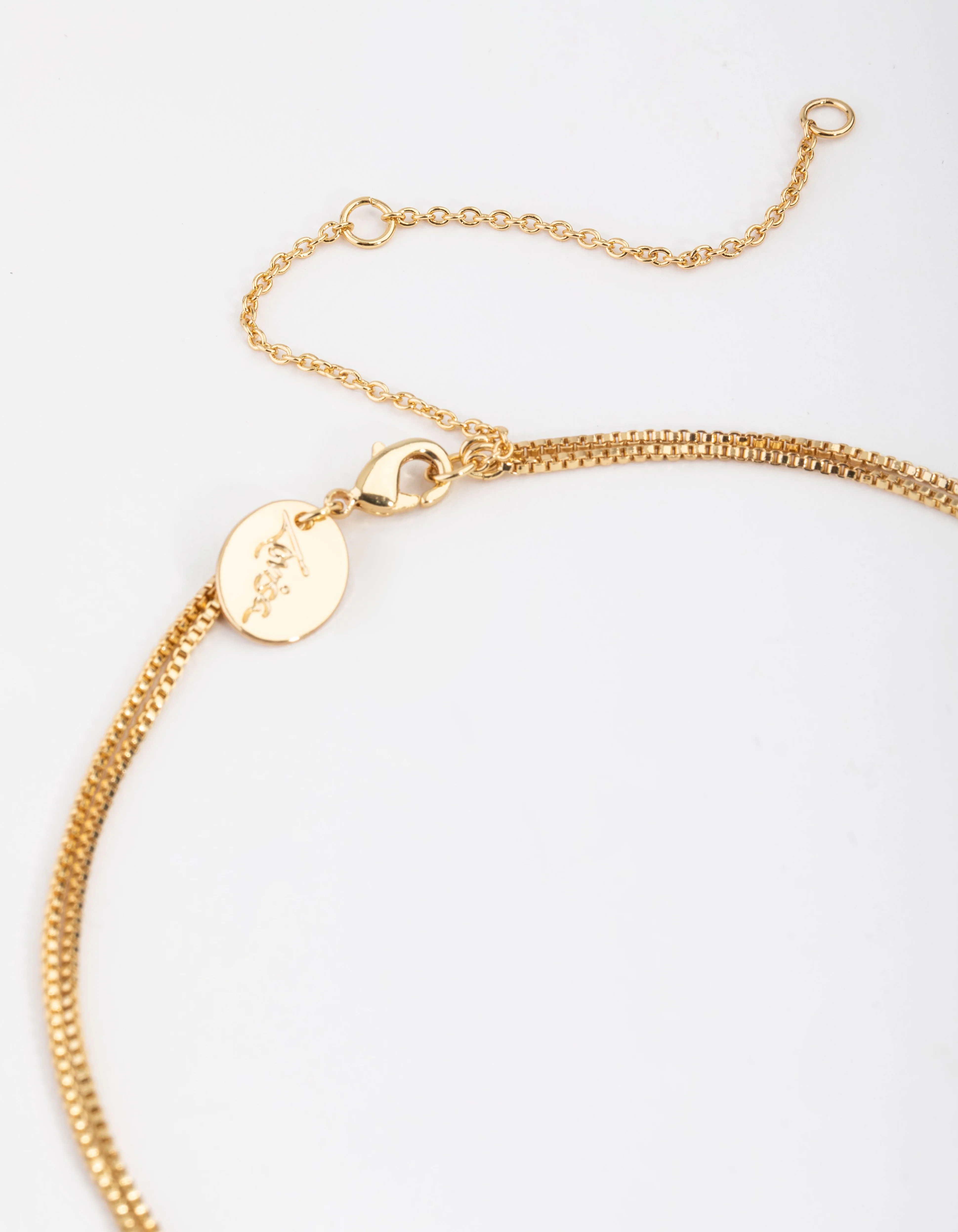 Gold Plated Double Bead Necklace - Image 3
