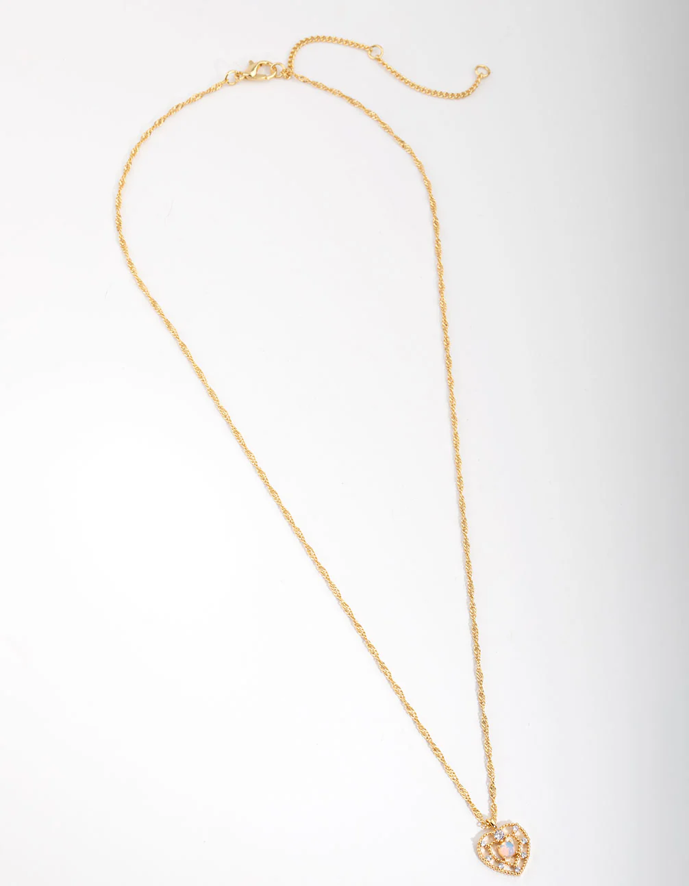 Gold Diamante Heart Necklace - Image 2