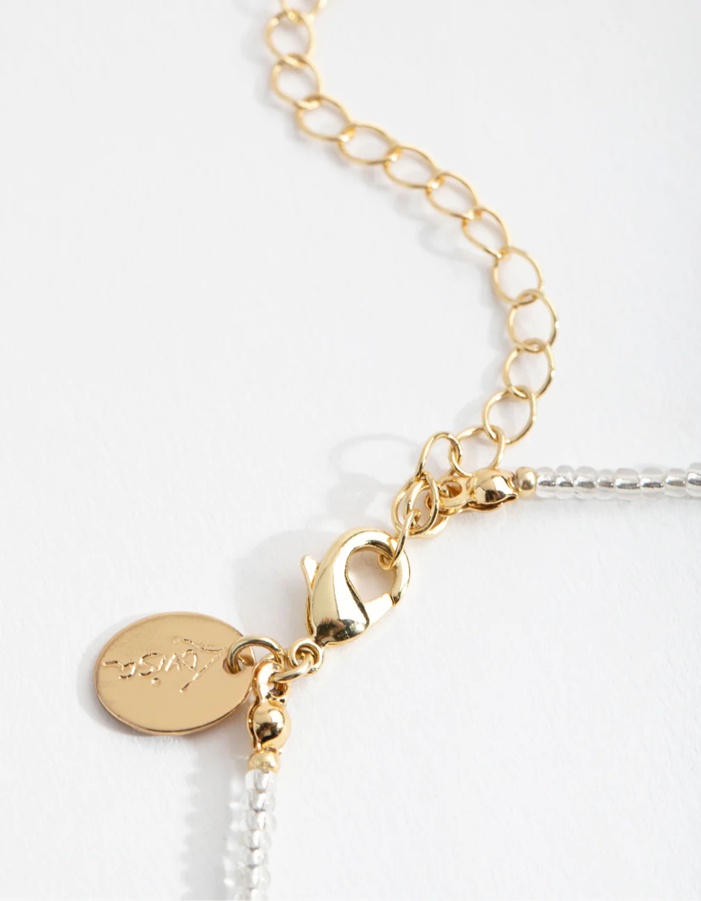Gold Plated Freshwater Pearl & Seed Bead Bracelet - Image 3