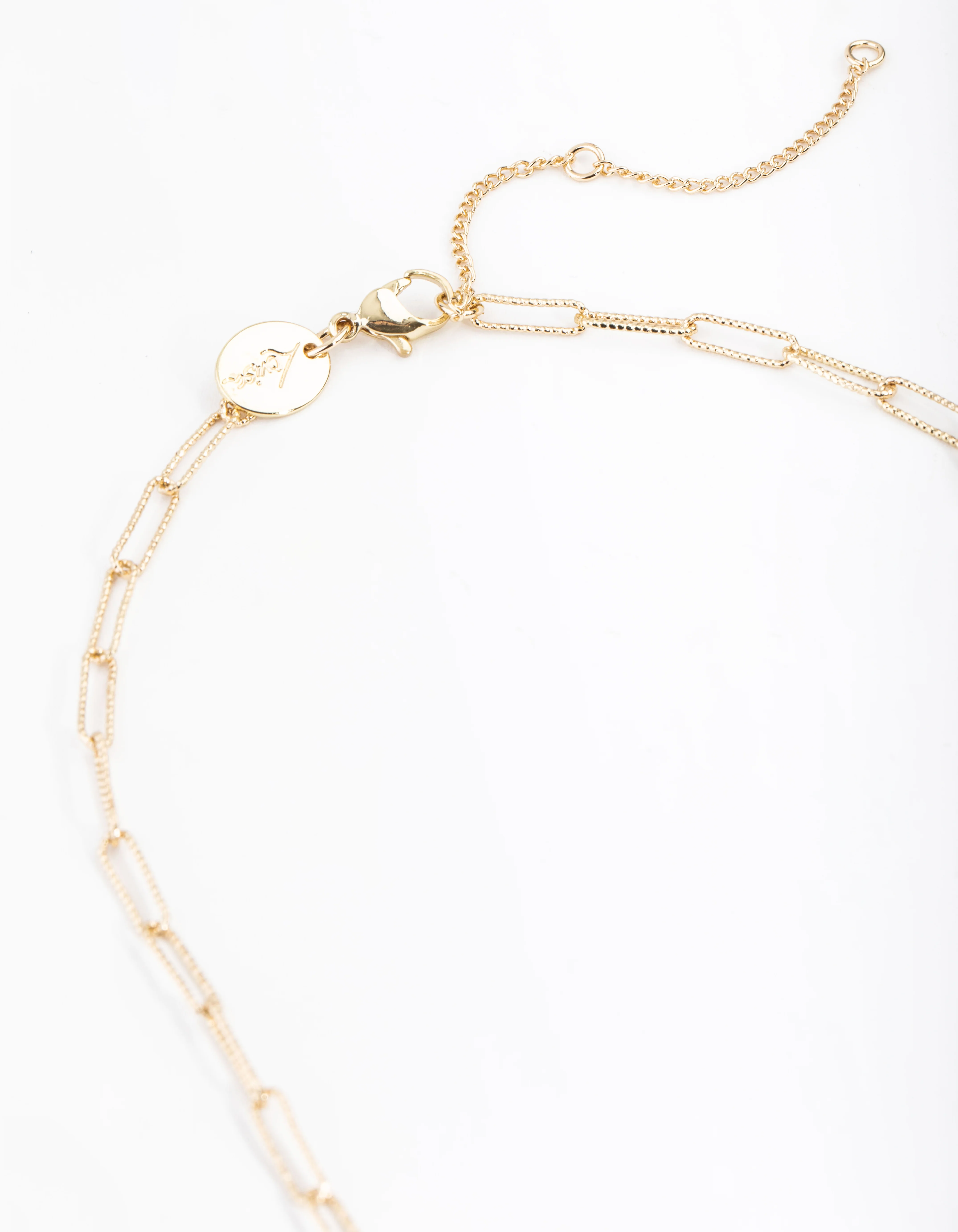 Gold Plated Rectangle Freshwater Pearl Necklace - Image 3