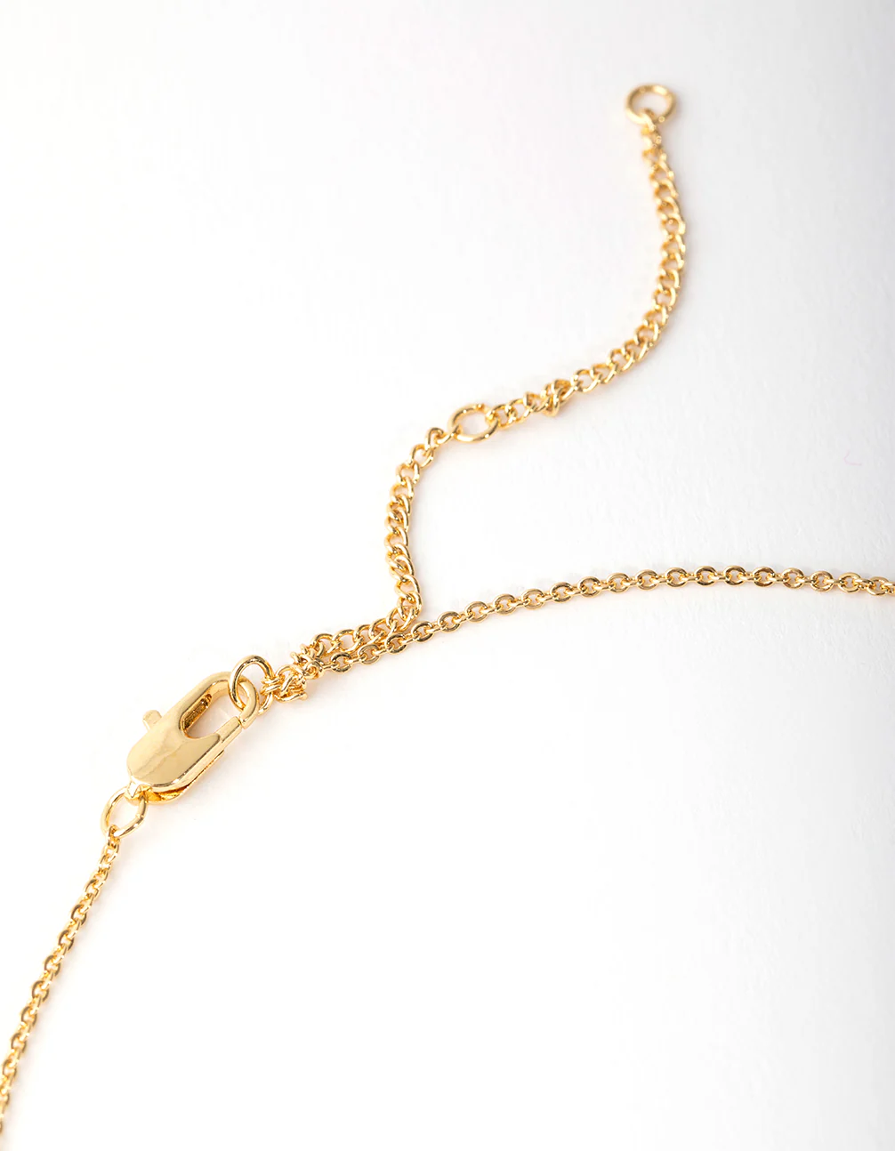 Gold Plated Semi-Precious Diamante Circle Necklace - Image 3