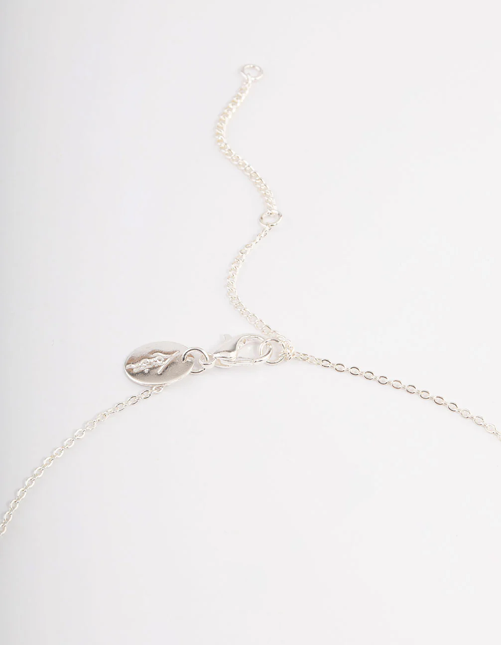 Silver Plated Cubic Zirconia Cross Fine Chain Necklace - Image 3
