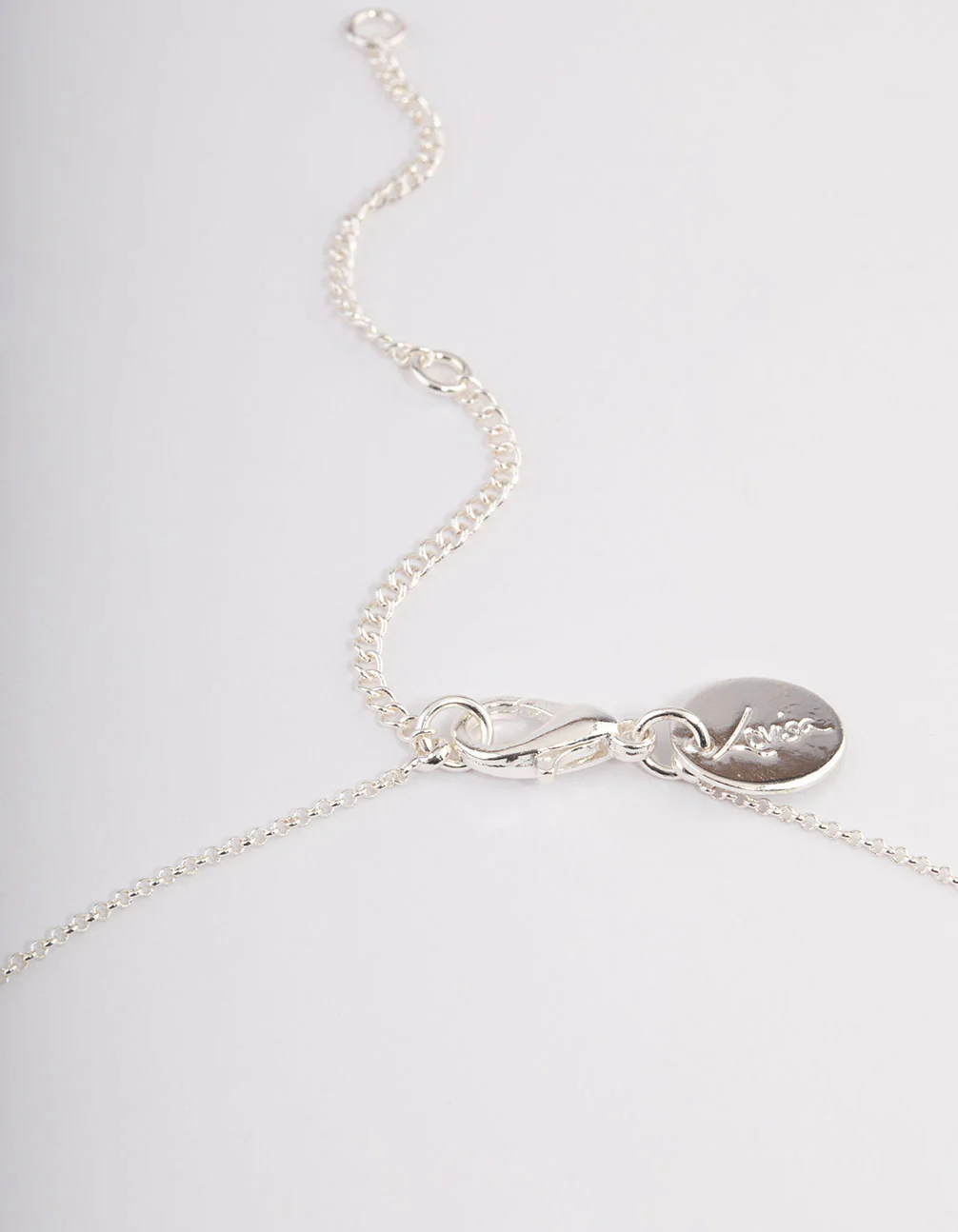Silver Plated Diamante Lariat Y-Necklace - Image 3