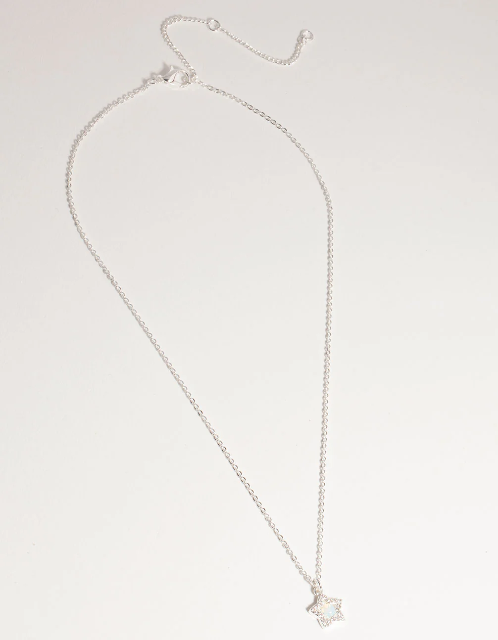 Silver Plated Diamante Star Necklace - Image 2