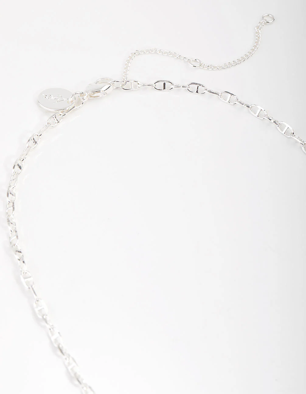 Silver Plated Mini Link Chain Necklace - Image 3
