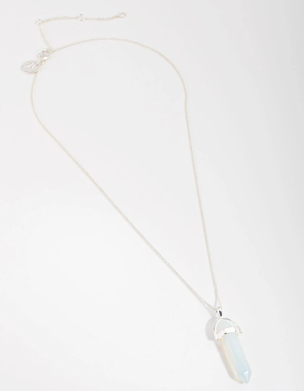 Silver Plated Moonstone Shard Necklace - Image 2