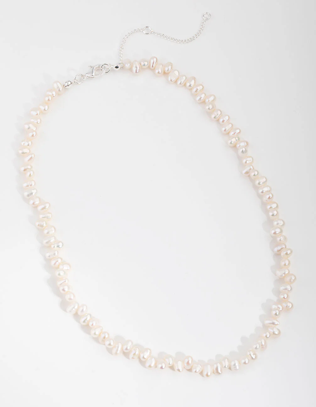 Silver Plated Freshwater Pearl Short Necklace - Image 2