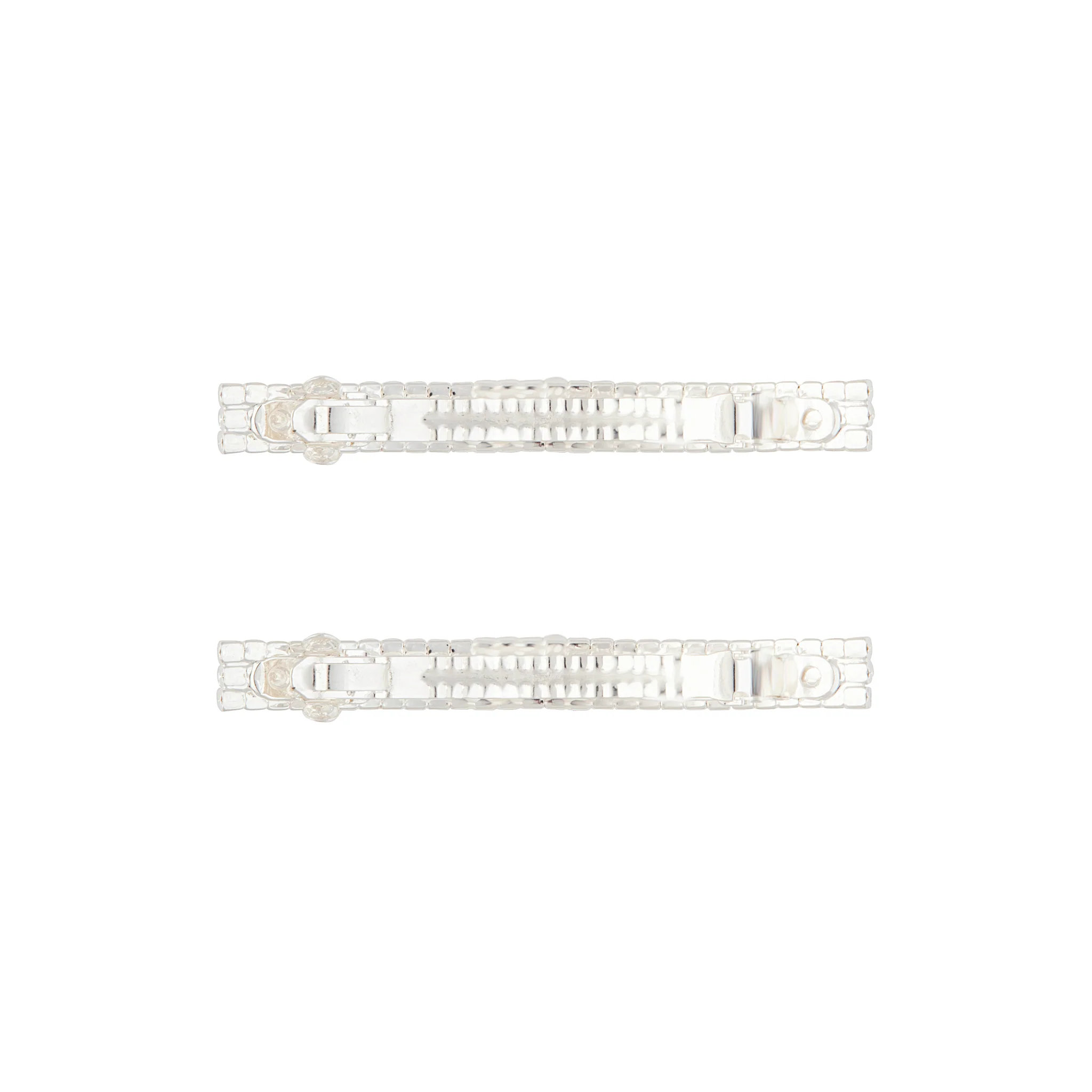 Silver Double Diamante Barrette - Image 3