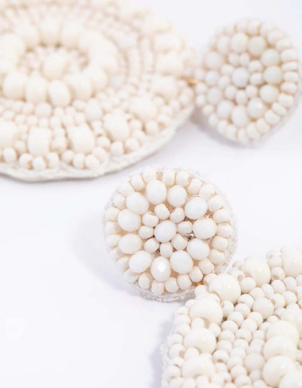 Natural Beaded Drop Earrings - Image 4