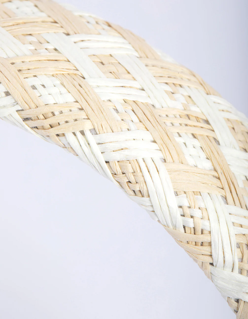 Two Tone Straw Padded Alice Band - Image 3