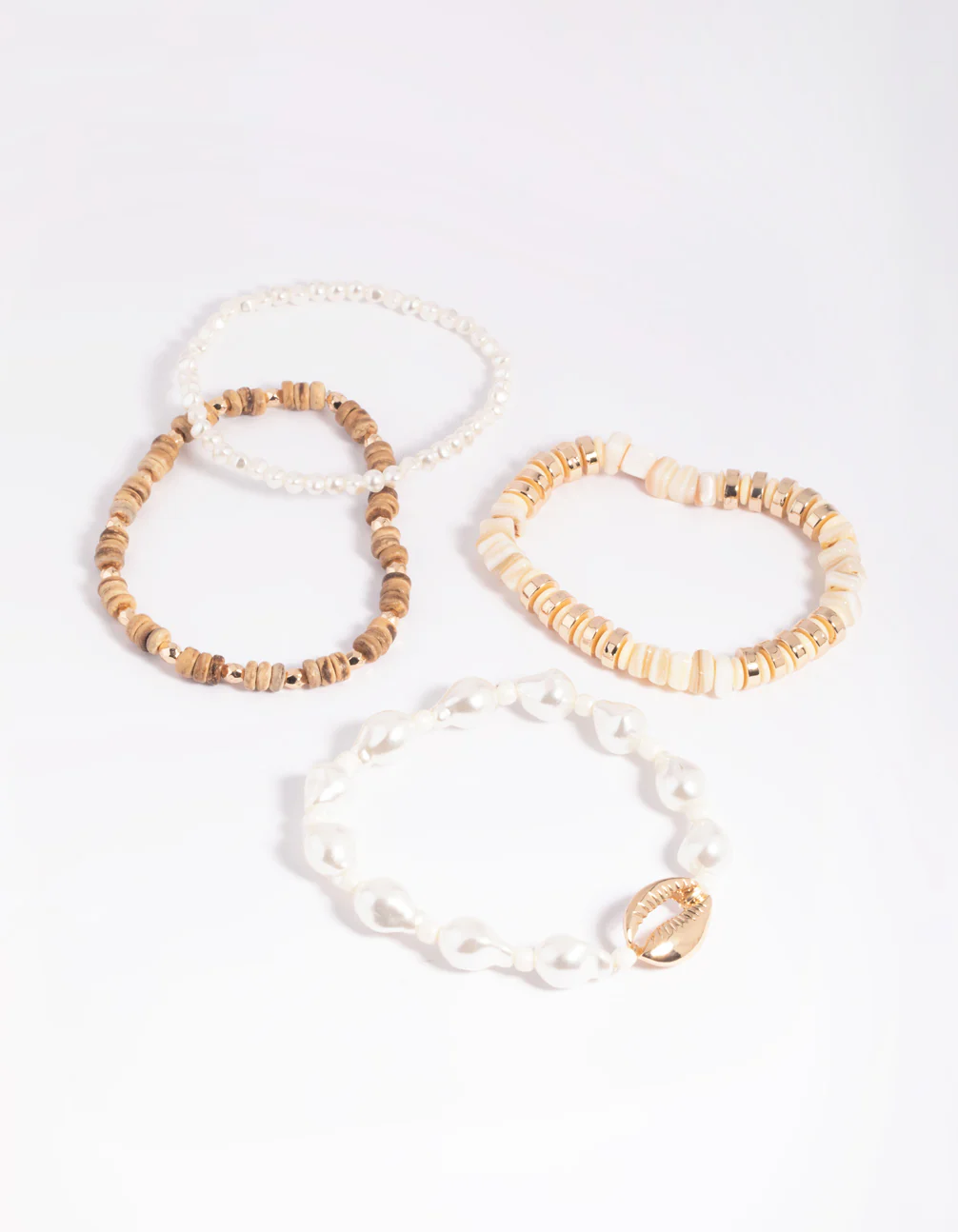 Pearl Stretch Bracelet 4-Pack - Image 2