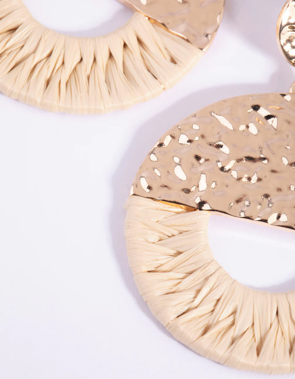 Cream Raffia Drop Earrings - Image 4