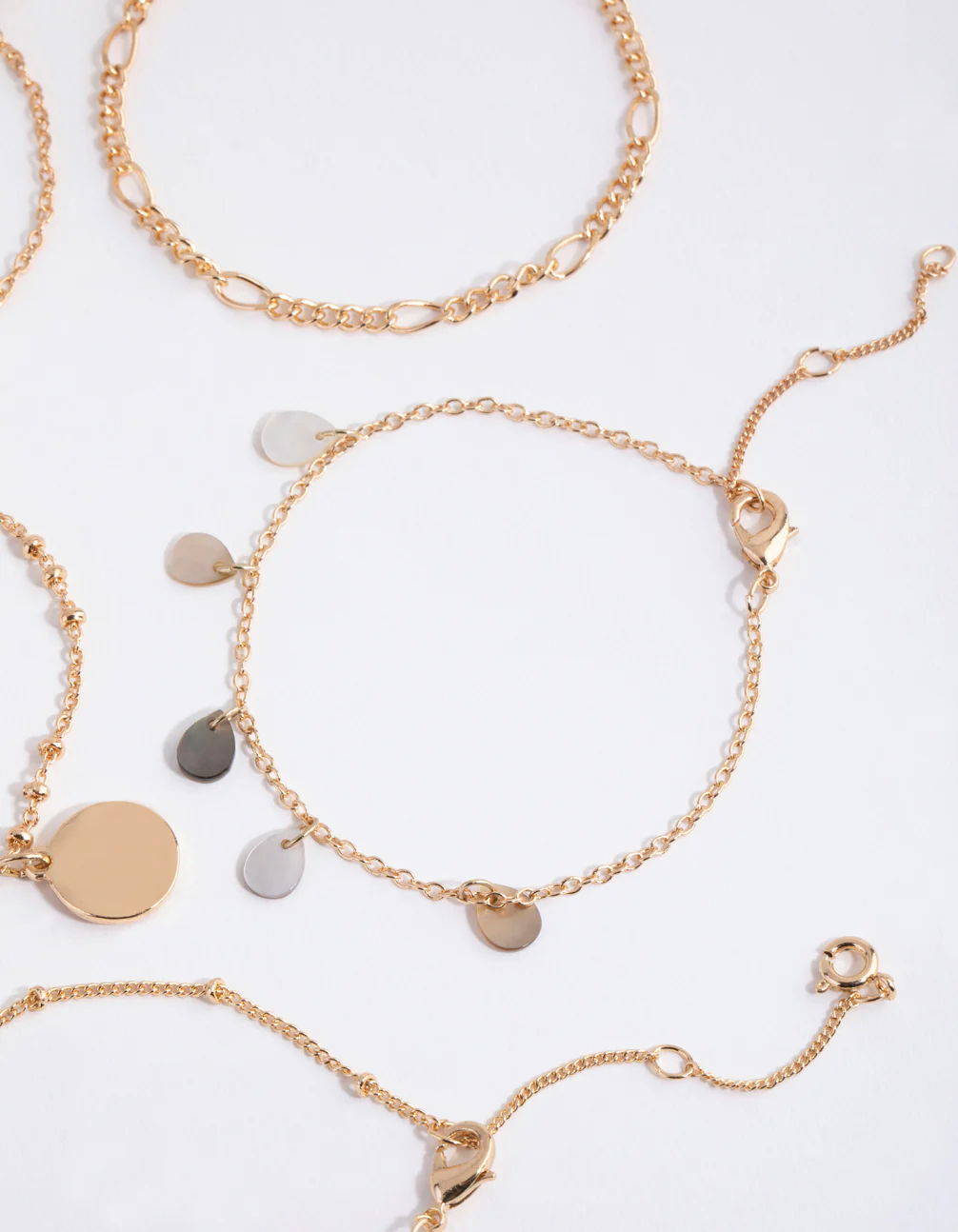 Gold Shell Jingle Bracelet & Anklet 6-Pack Set - Image 2