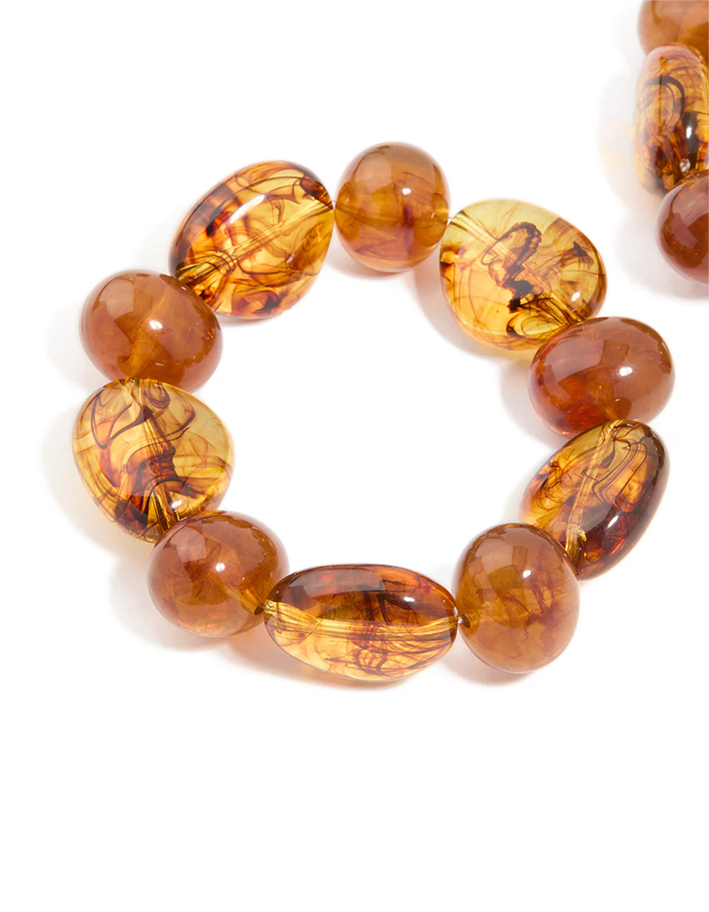 Brown Acrylic Beaded Stretch Bracelets 2-Pack - Image 4