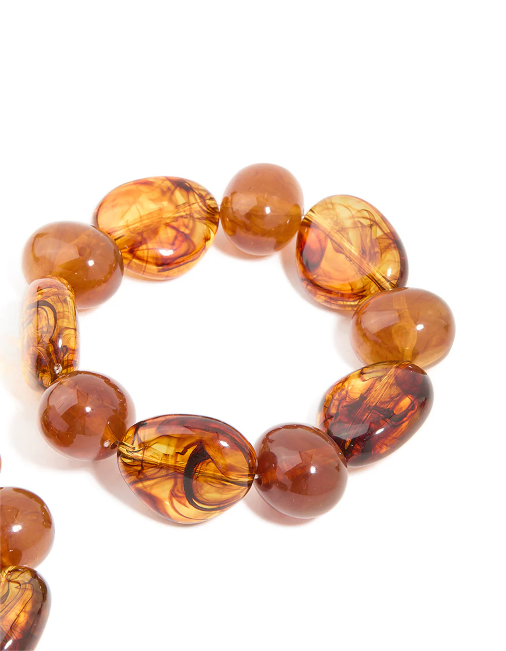 Brown Acrylic Beaded Stretch Bracelets 2-Pack - Image 5