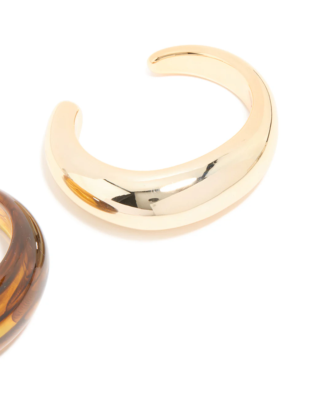 Brown Acrylic & Gold Wrist Cuffs 2-Pack - Image 5