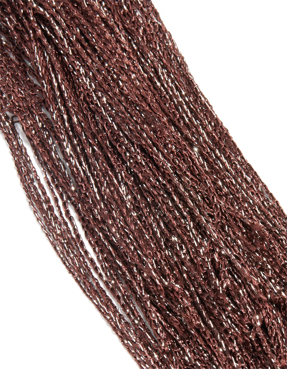Brown Fabric Large Draped Scarf - Image 3