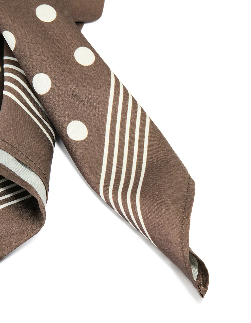 Brown Polka Dot Print Scarf - Image 3