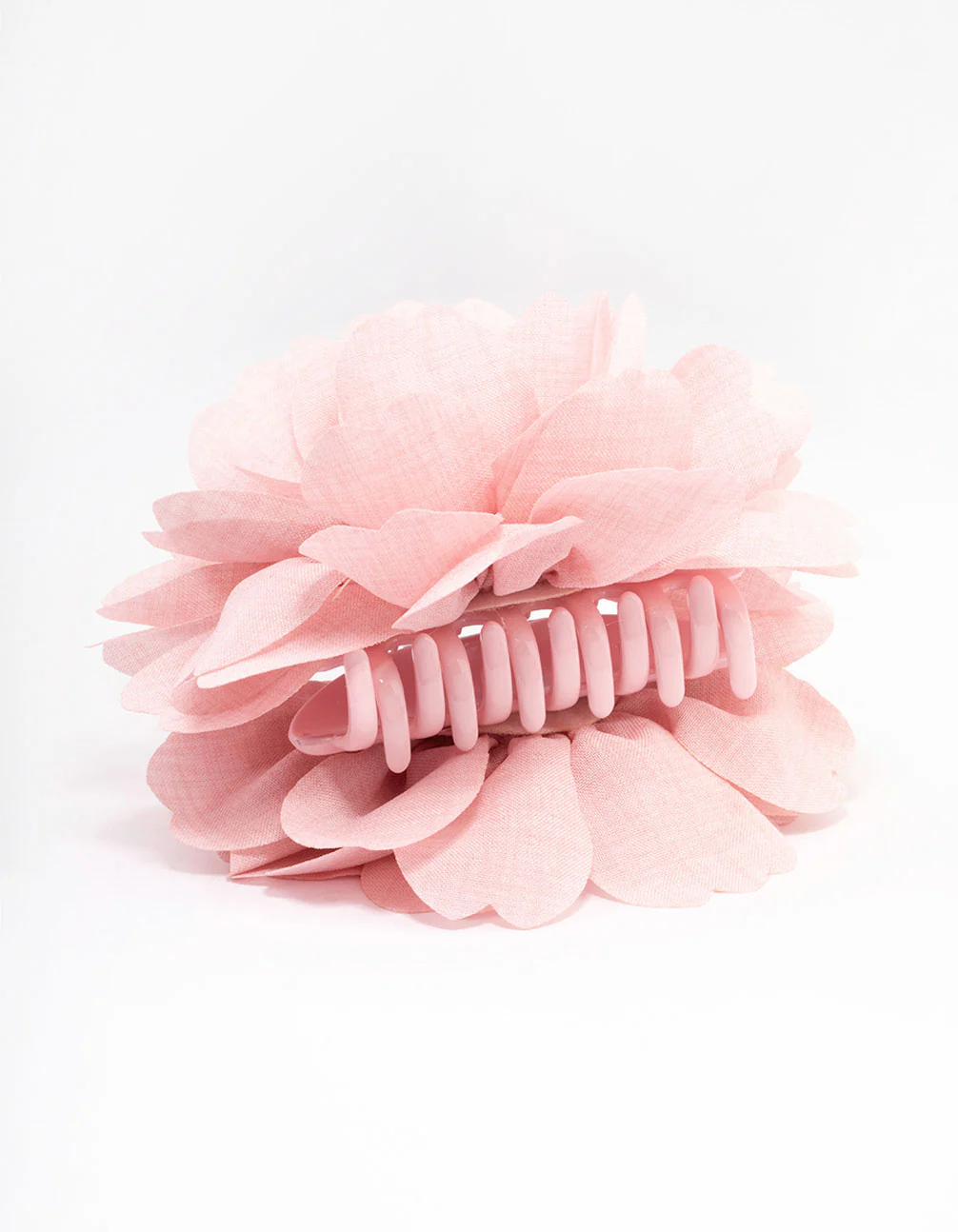 Blush Fabric Large Rose Hair Claw - Image 2