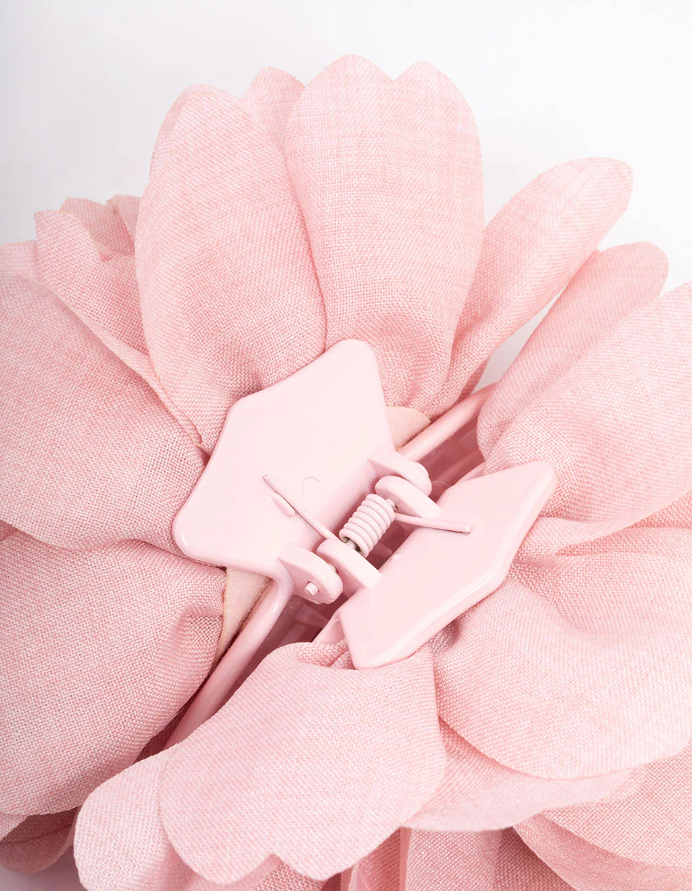 Blush Fabric Large Rose Hair Claw - Image 3