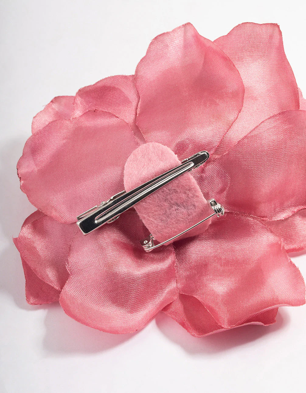 Fabric Pink Stone Flower Corsage - Image 2