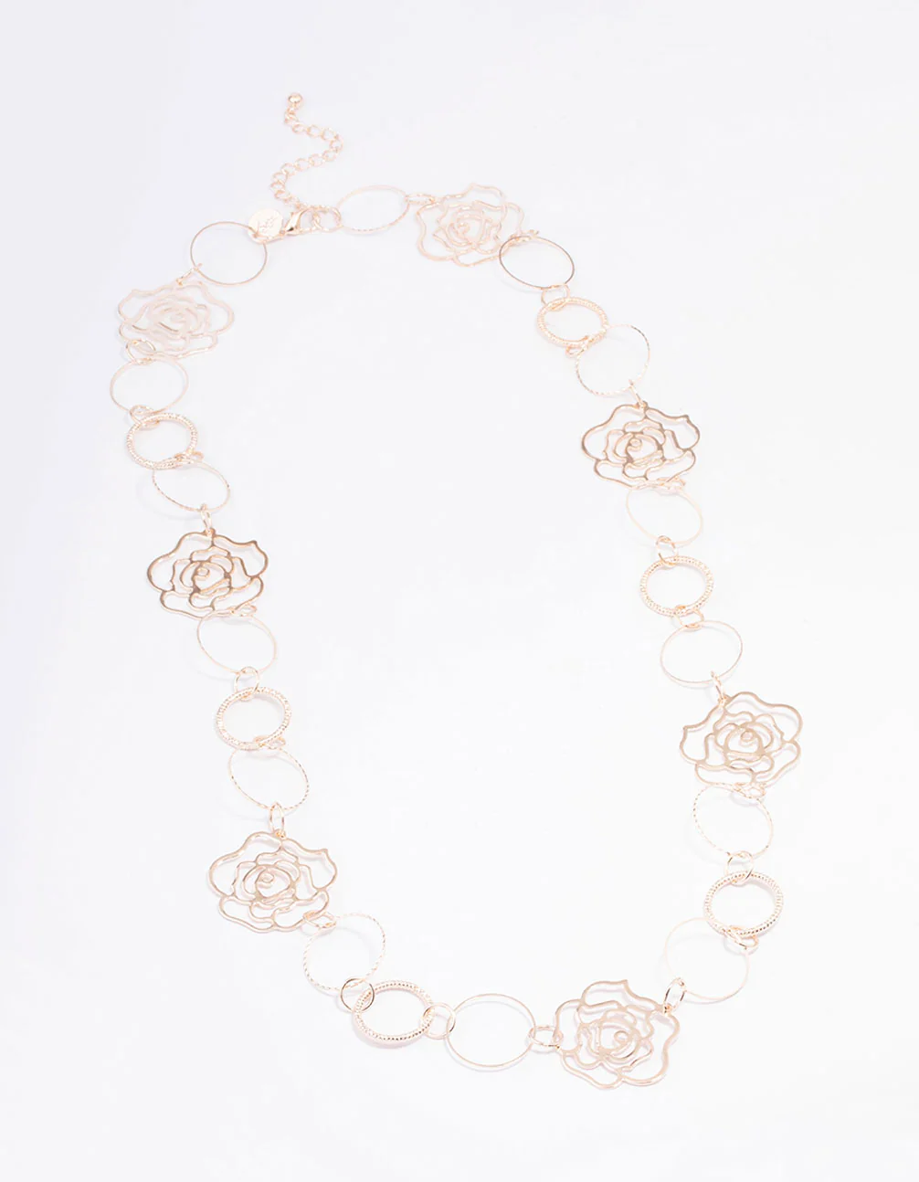 Rose Gold Rose Link Necklace - Image 2