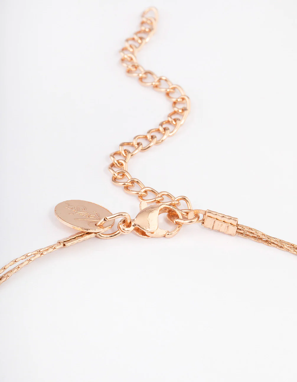 Gold Triple Row Mixed Circle Beaded Necklace - Image 3