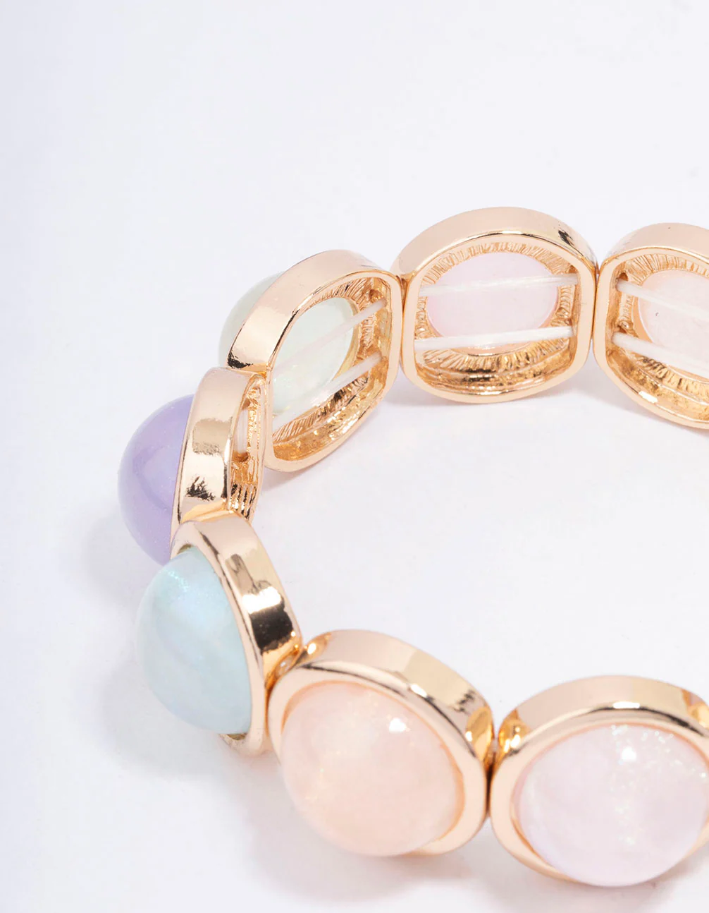 Gold Acrylic Iridescent Circle Bangle - Image 3