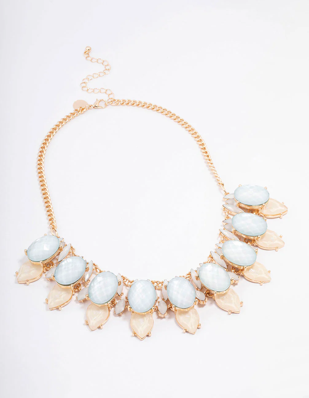 Gold Faceted Statement Necklace - Image 2