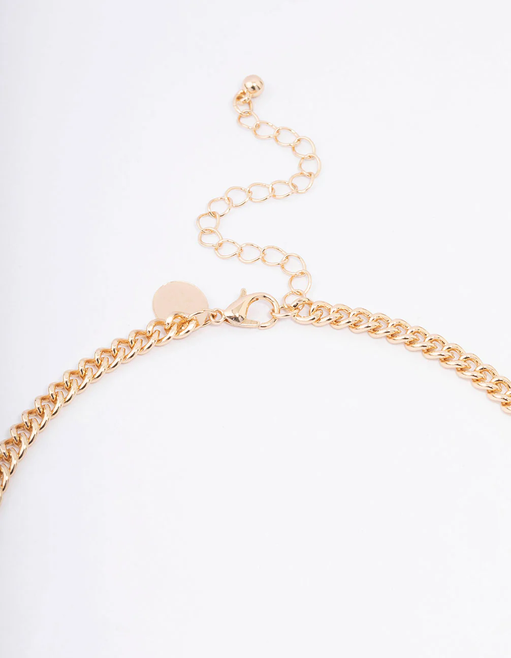 Gold Faceted Statement Necklace - Image 3