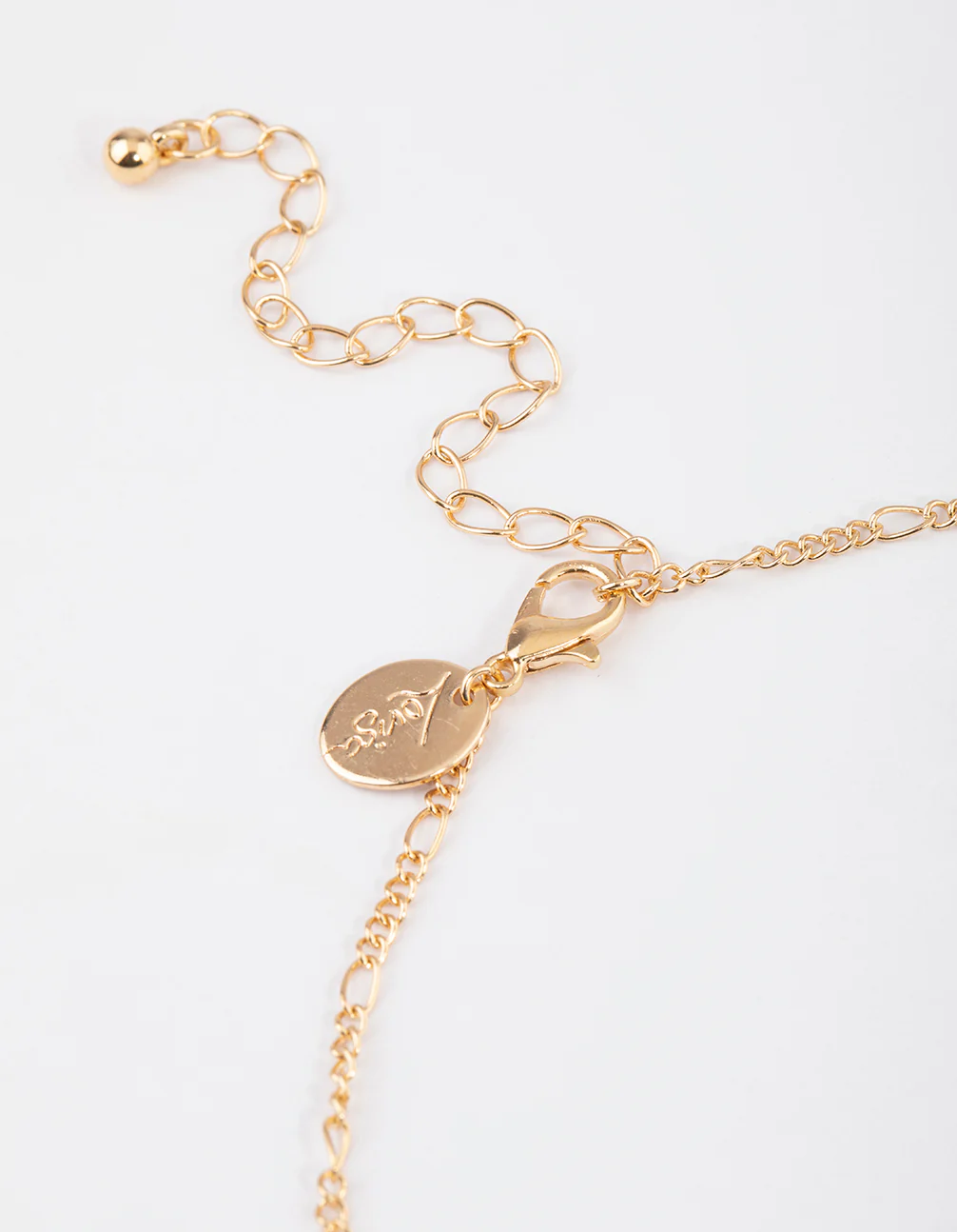 Gold Flower Pearl Layered Necklace - Image 3