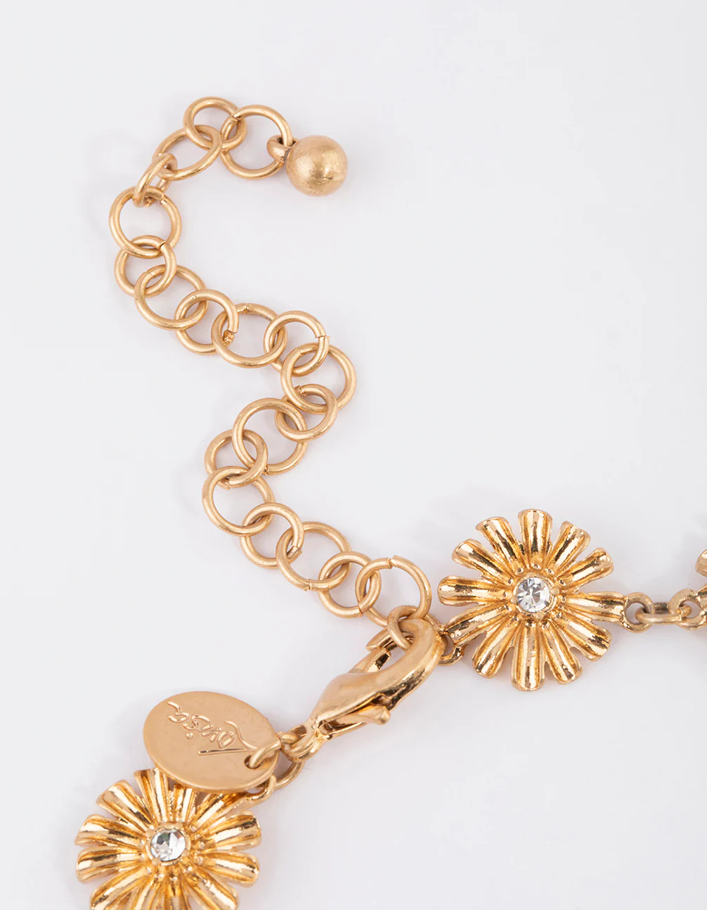 Gold Multi Flower Short Necklace - Image 3