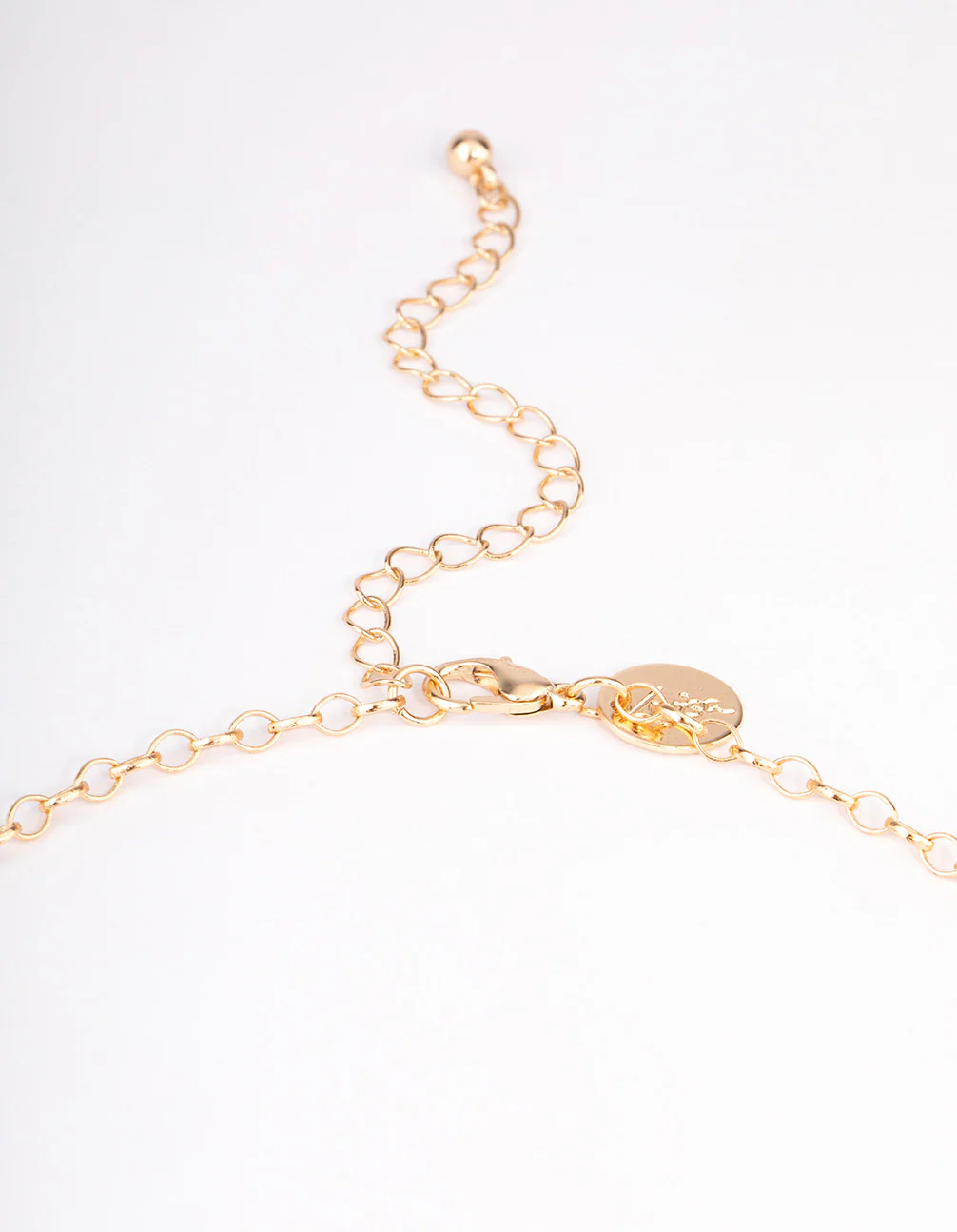 Gold Mixed Leaf Long Necklace - Image 3
