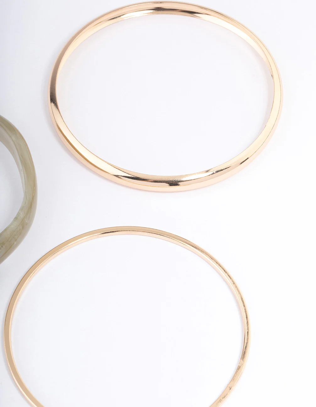 Gold Organic Shape Bangle Pack - Image 3