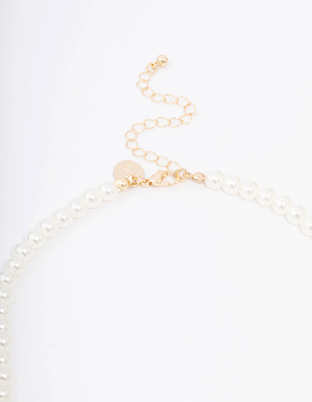 Gold Pearl & Butterfly Diamante Pendant Necklace - Image 3