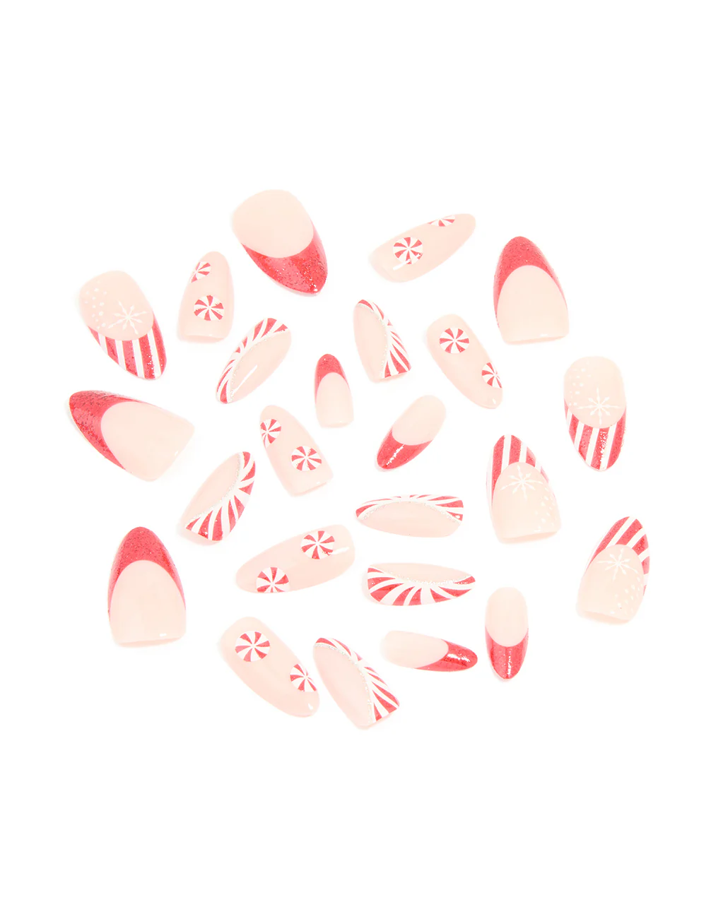 Candy Cane Press-On Nail Set - Image 2